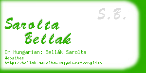 sarolta bellak business card