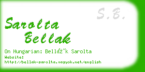 sarolta bellak business card